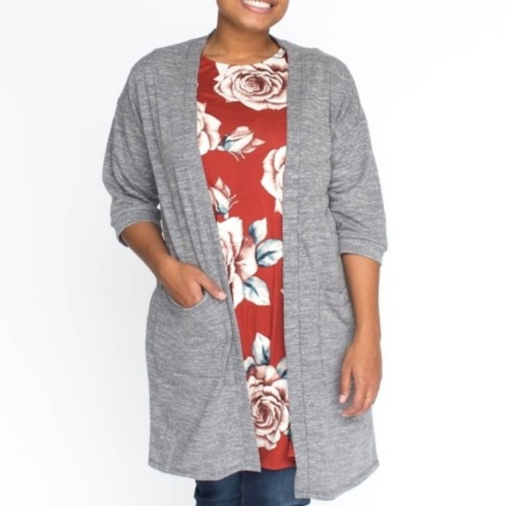 Agnes & Dora Forever Cardi Charcoal SMALL bl093